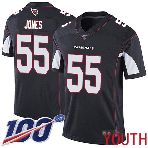Arizona Cardinals Limited Black Youth Chandler Jones Alternate Jersey NFL Football #55 100th Season Vapor Untouchable->youth nfl jersey->Youth Jersey